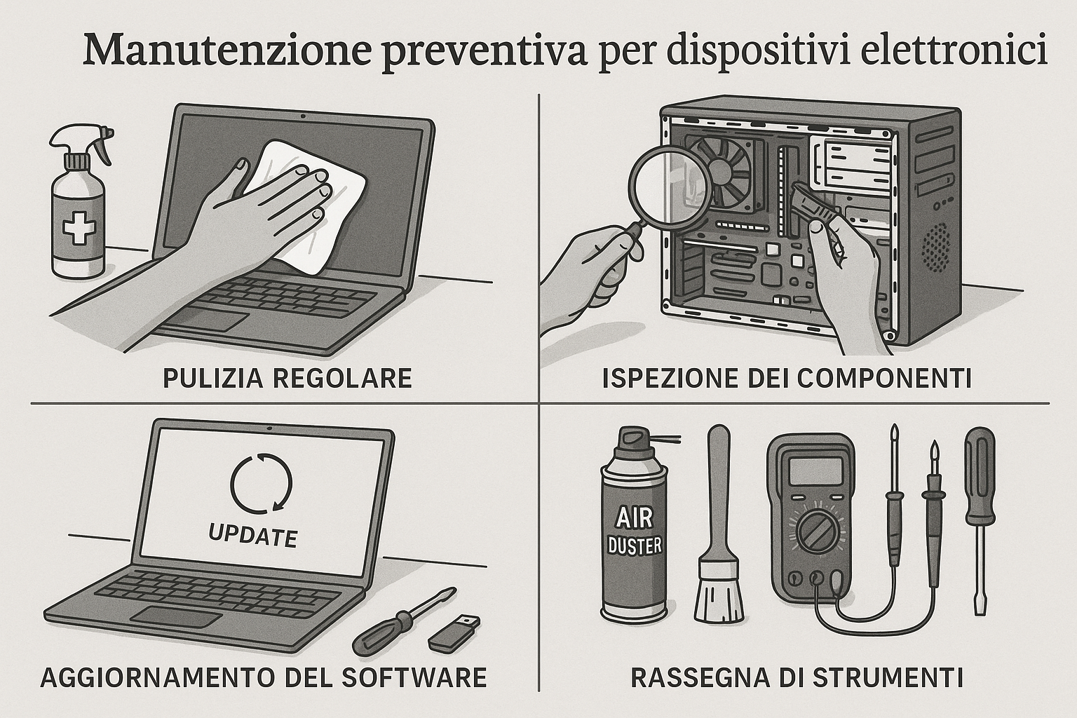 Manutenzione Preventiva per Dispositivi Elettronici